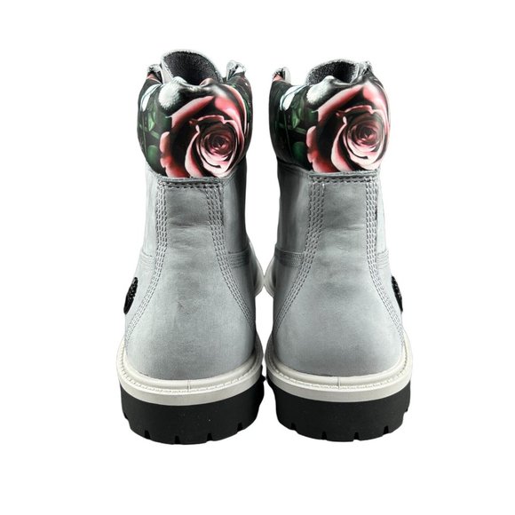 Timberland Women's Heritage 6" Waterproof Medium Grey Floral Boots Sizes 6 - 11 - Picture 2 of 9